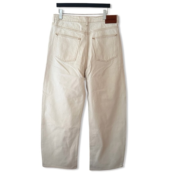 GRLFRND Austen High Rise Curve Jeans Cream Straight Leg denim pants FWRD 32 - Picture 9 of 14